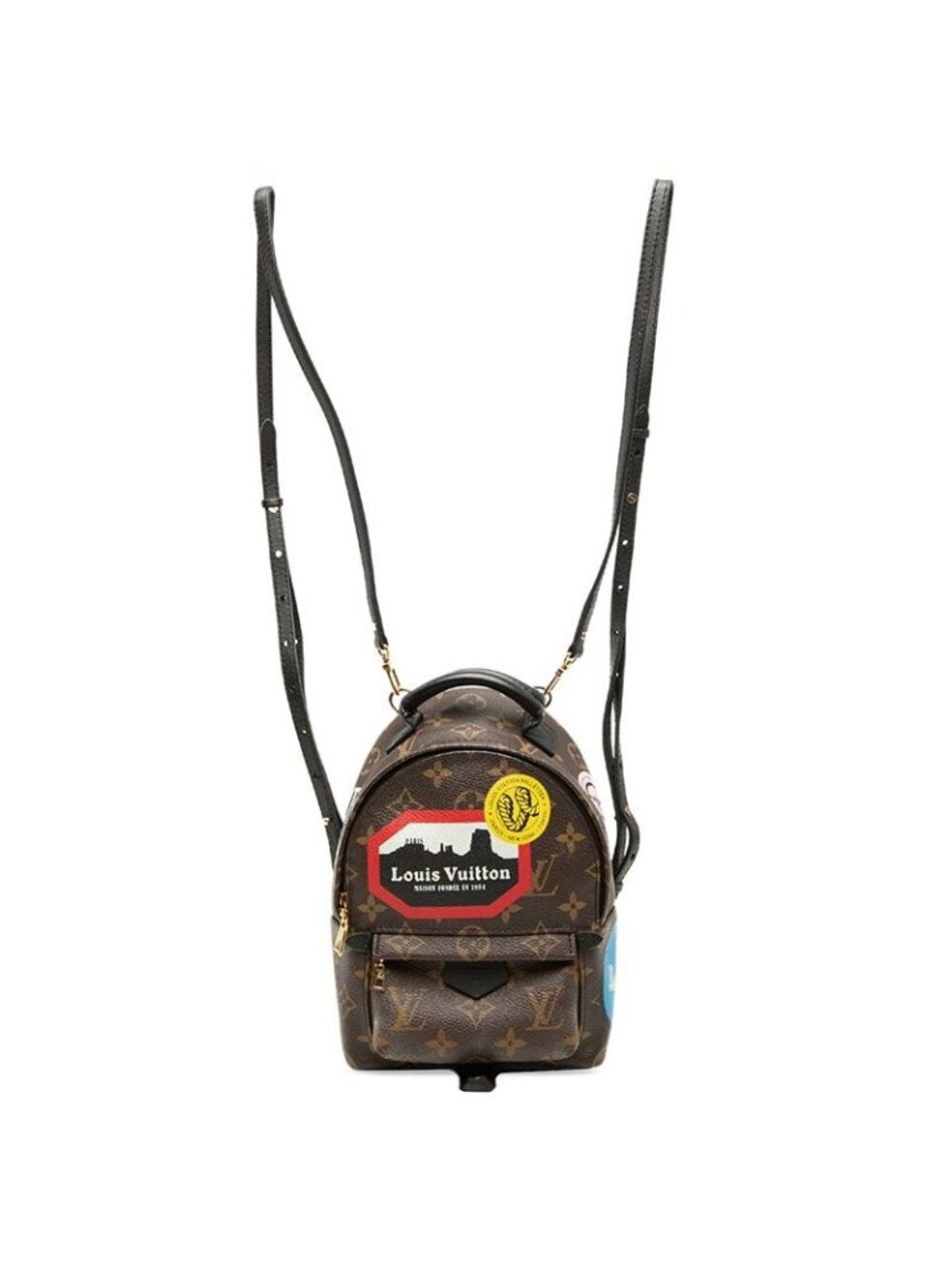 Louis Vuitton Monogram Palm Springs Mini Backpack Brown Leather